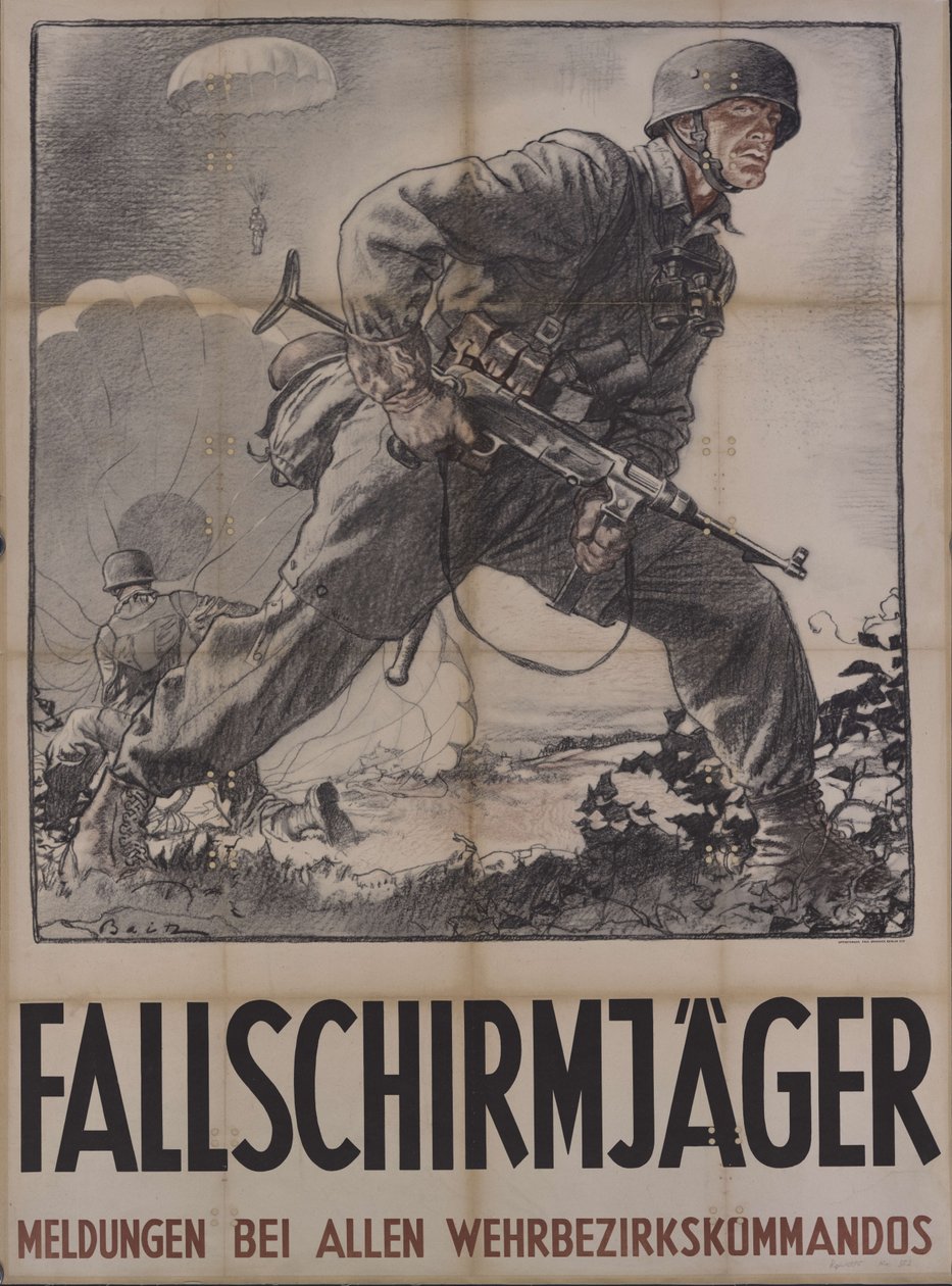 Fallskärmsjägare, 1942. av Unbekannt