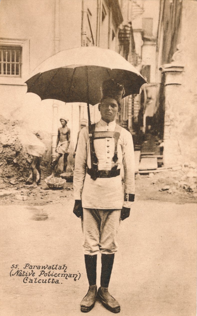 Parawallah infödd polis Calcutta, c1900 av Unbekannt