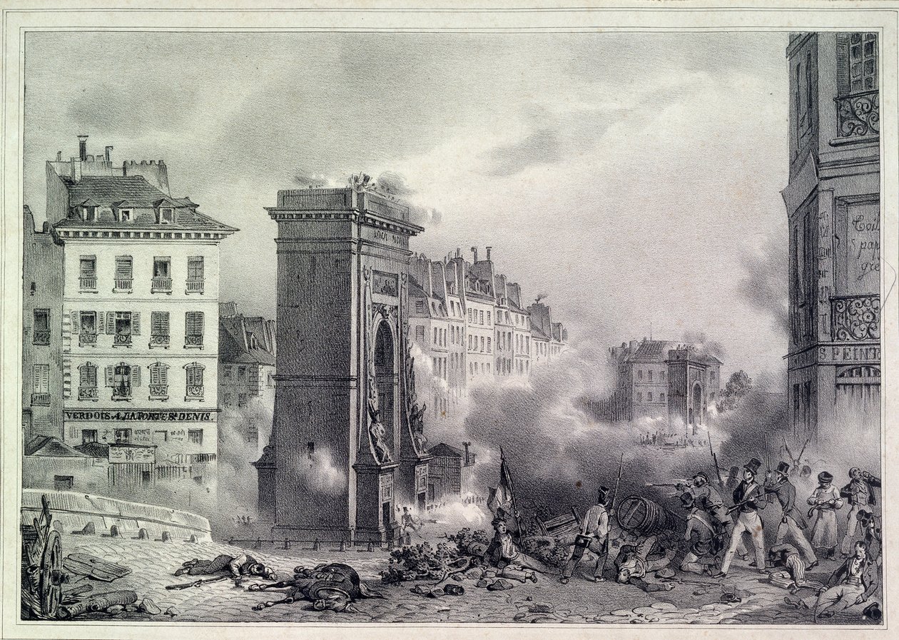 Paris. Julirevolutionen 1830, 1830 av Unbekannt