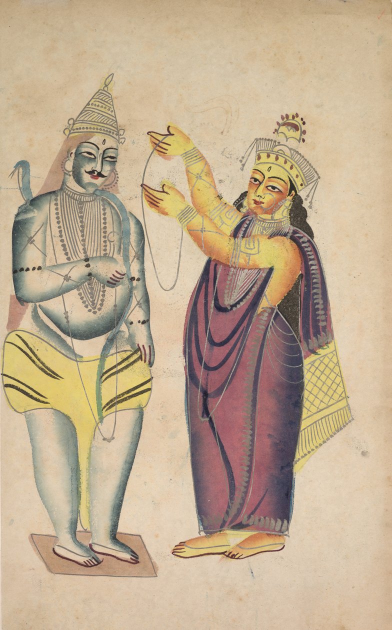 Parivati Placera en bröllopsgirland på Shiva, 1800-talet. av Unbekannt