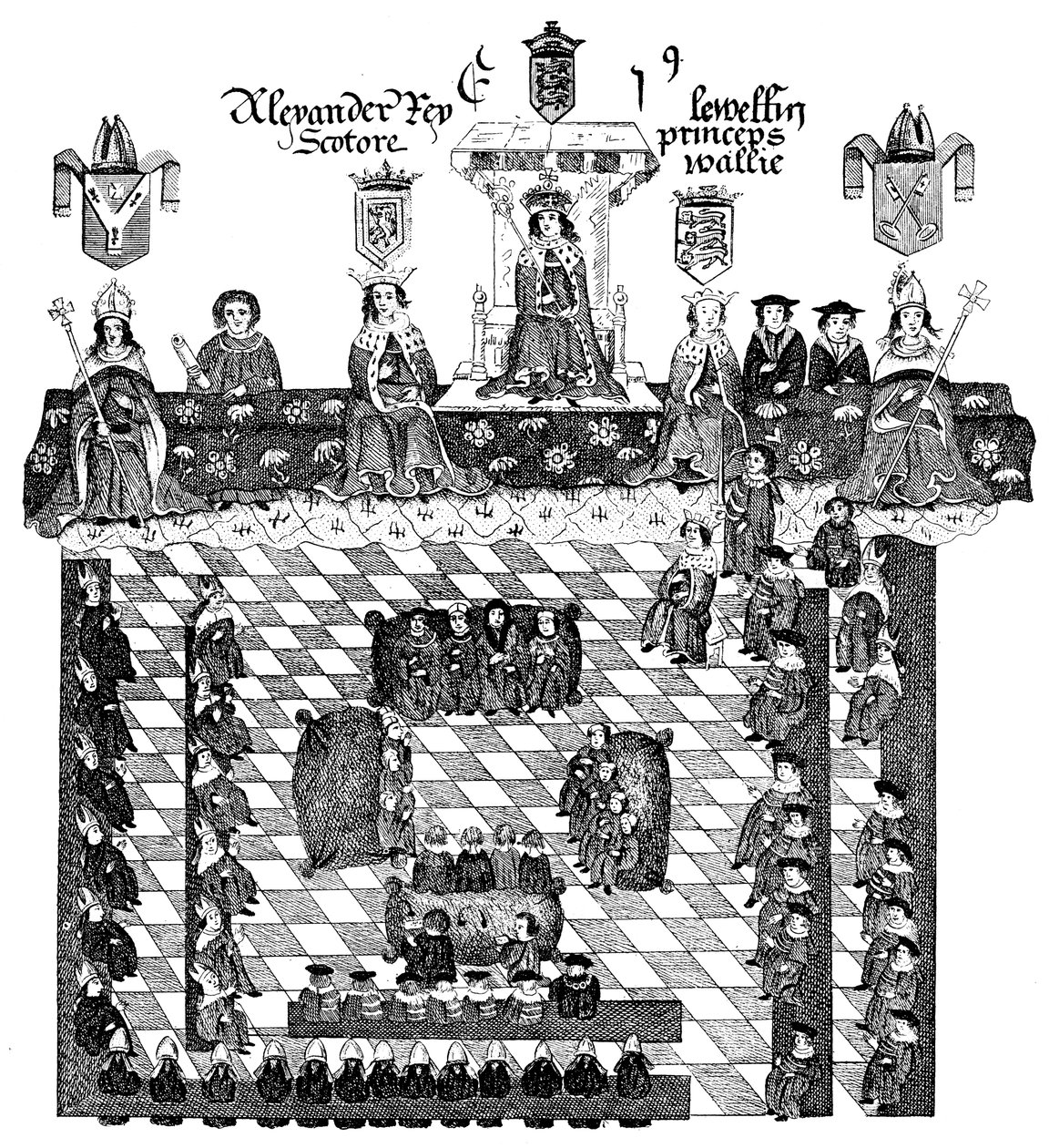 Edward I:s parlament, 1200-talet, c1905 av Unbekannt