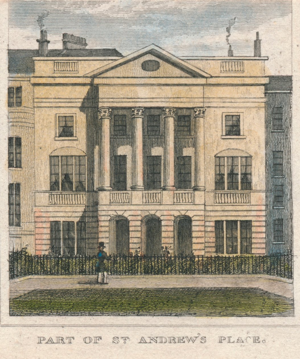 En del av St. Andrews Place, 1800-talet. av Unbekannt