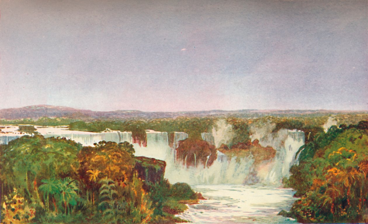 Delvis utsikt över fallen i Iguassu, 1914. av Unbekannt