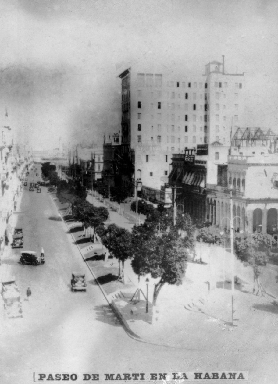 Paseo de Marti i Havanna, 1920-talet av Unbekannt