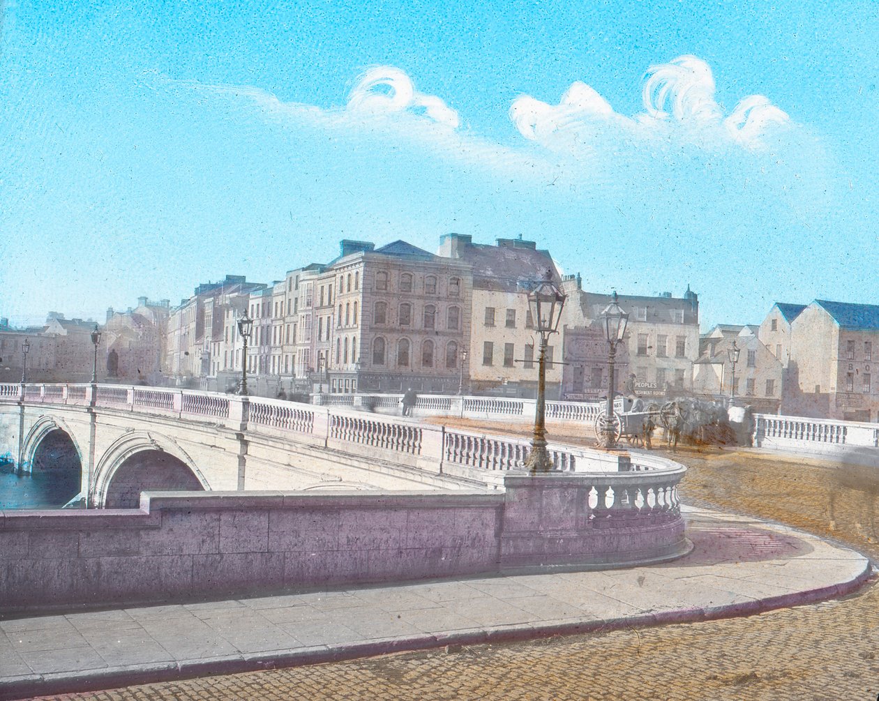 Patricks Bridge som visar Fader Mathews-statyn, c1910 av Unbekannt