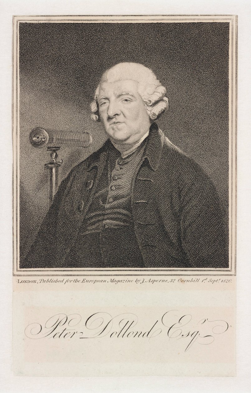 Peter Dollond, engelsk optiker, ca 1800 av Unbekannt