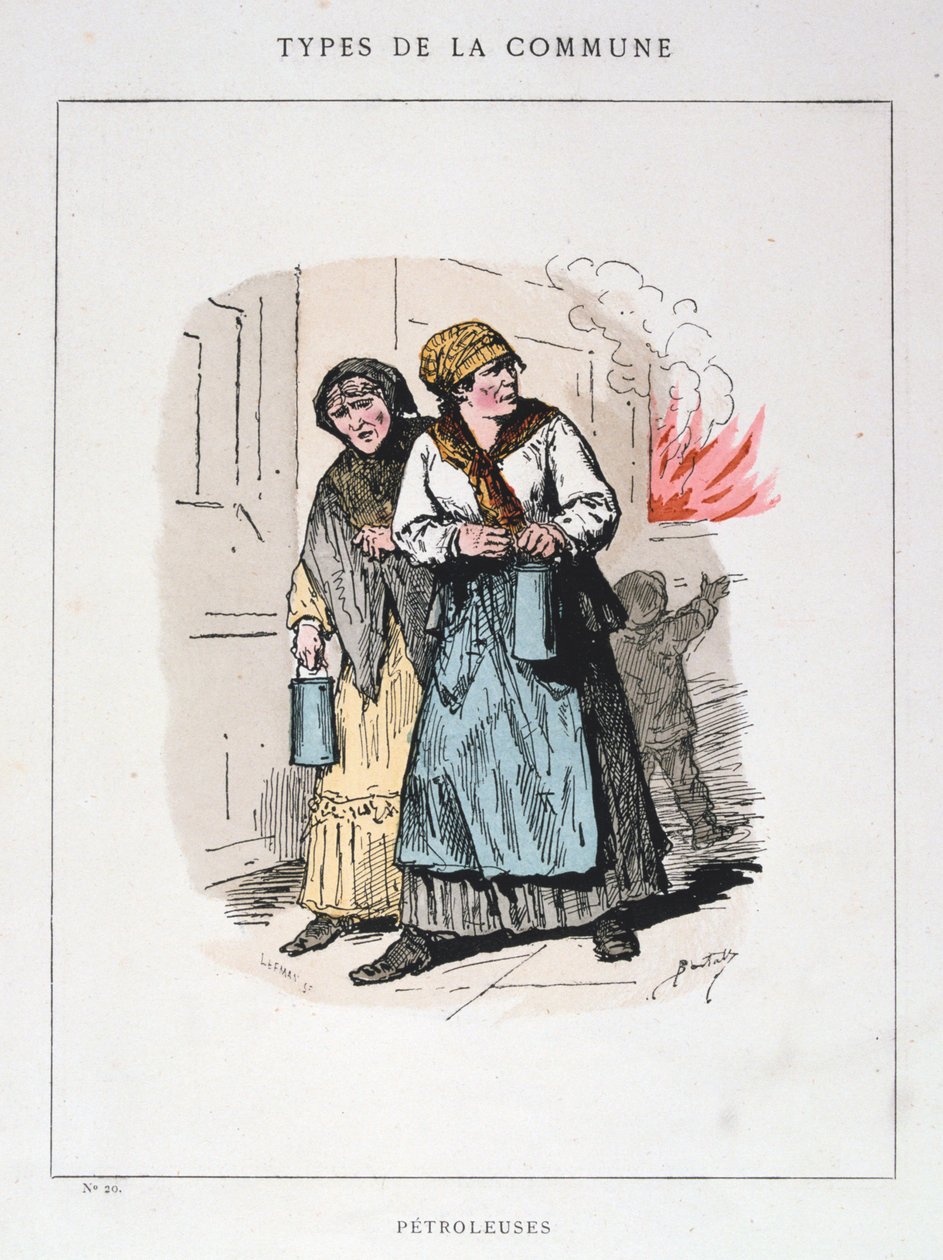 Petroleuses, Paris kommun, 1871. av Unbekannt