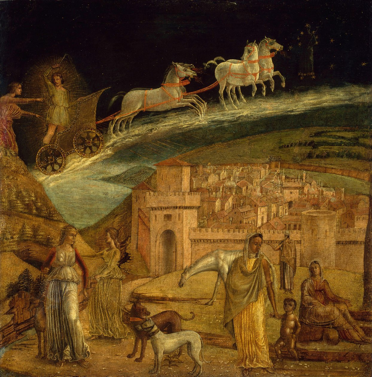 Phaeton Driving the Chariot of Phoebus, 14751500. av Unbekannt