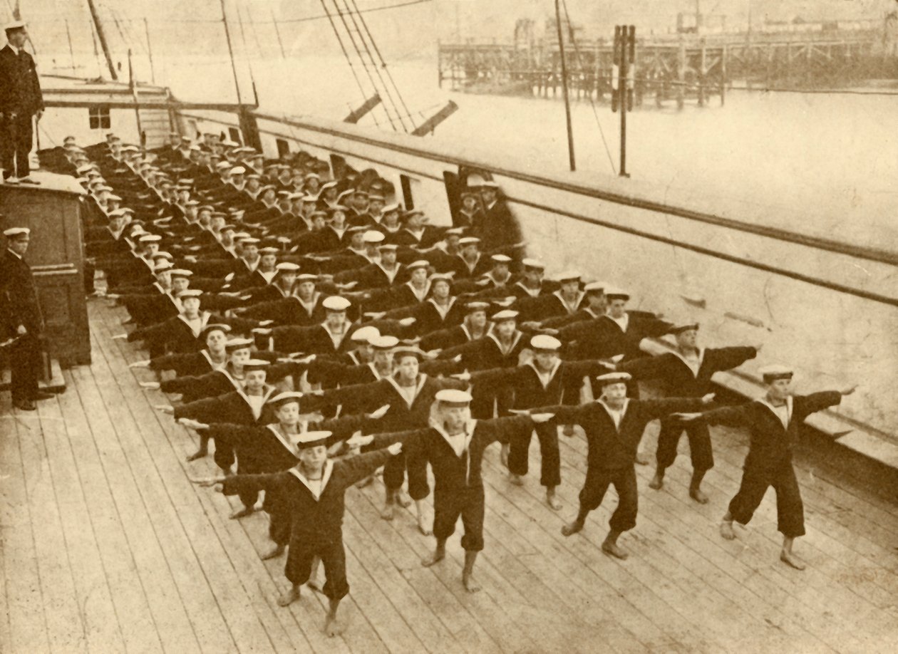 Fysisk övning på Arethusa., c1930. av Unbekannt