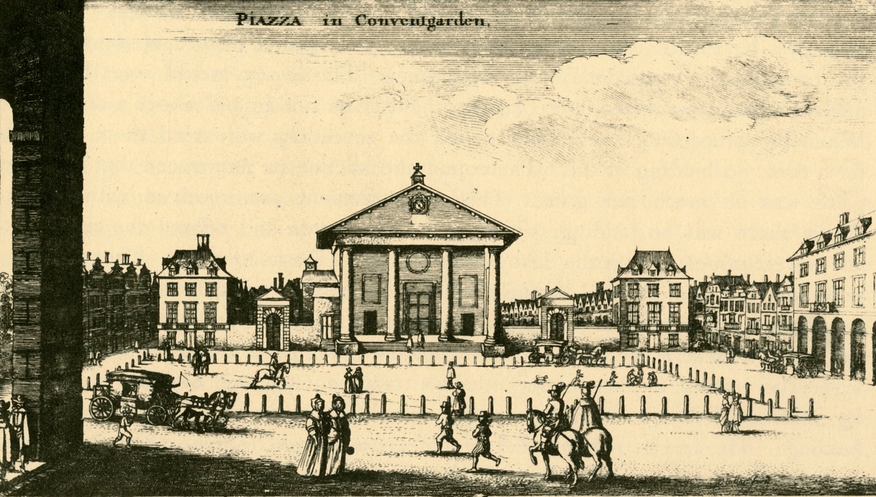 Piazza i Covent Garden, 1700-talet, 1925. av Unbekannt
