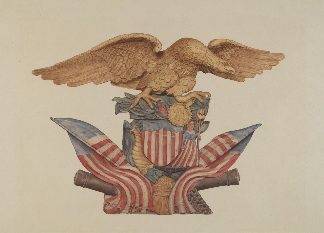 Pine Ornament Eagle, 19351942. av Unbekannt