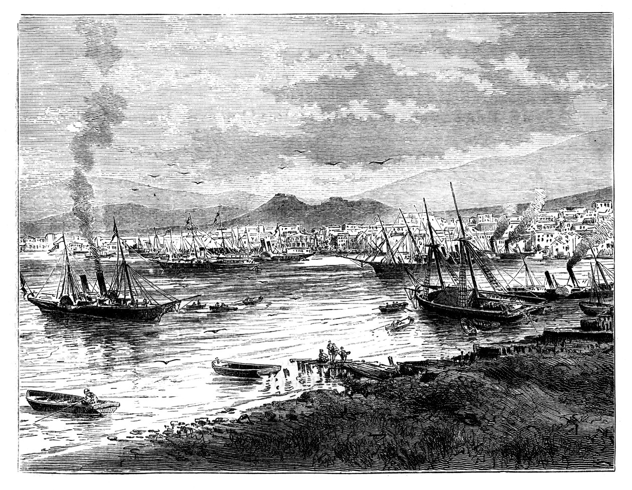 Pireus, Aten, Grekland, c1888 av Unbekannt