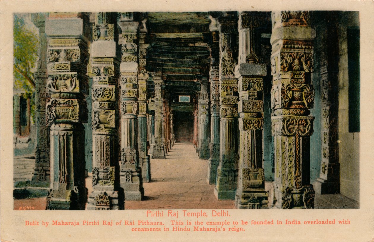 Pirthi Raj-templet, Delhi, c1900 av Unbekannt
