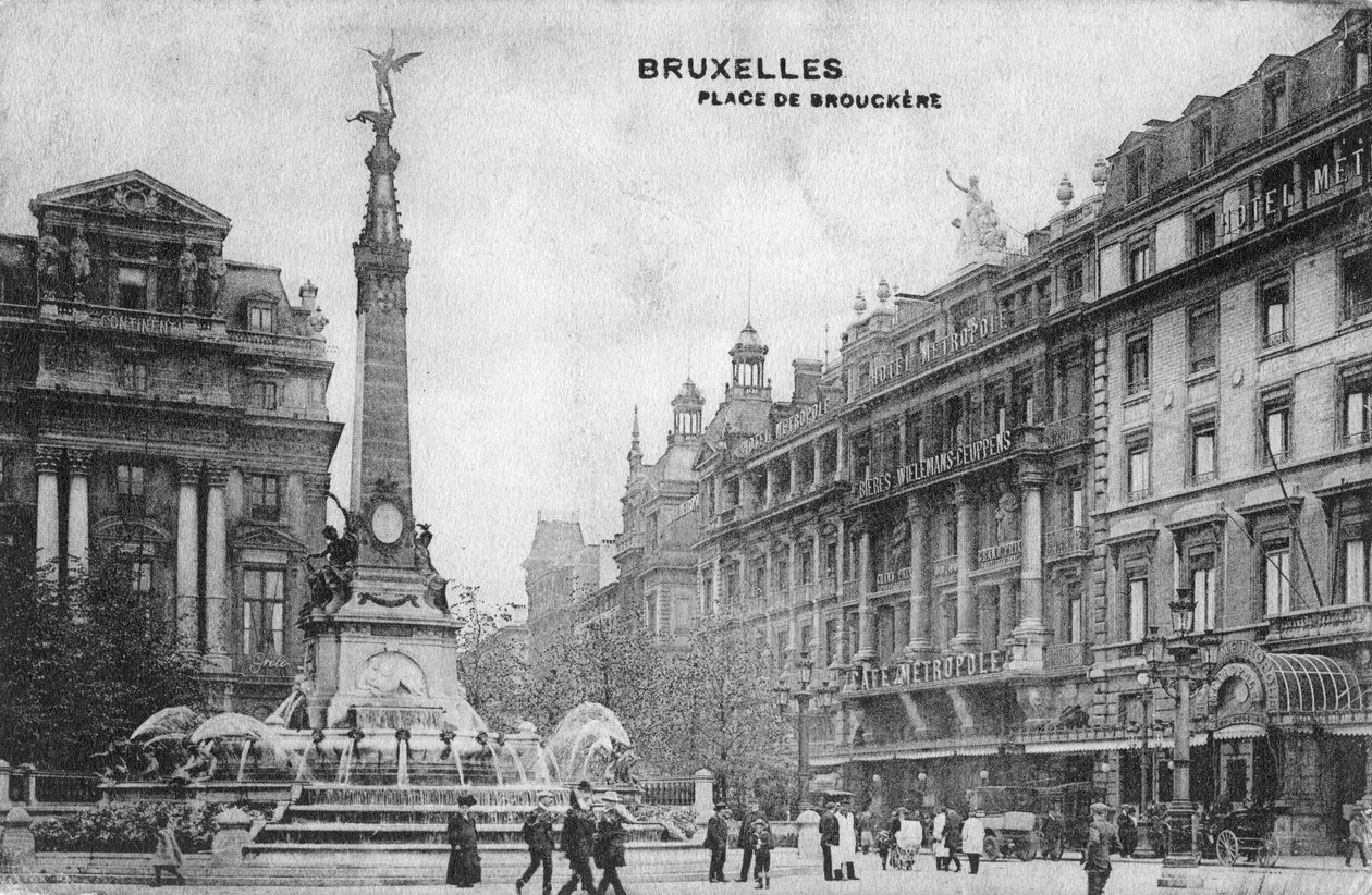 Place de Brouckere, Bryssel, Belgien, c1918 av Unbekannt