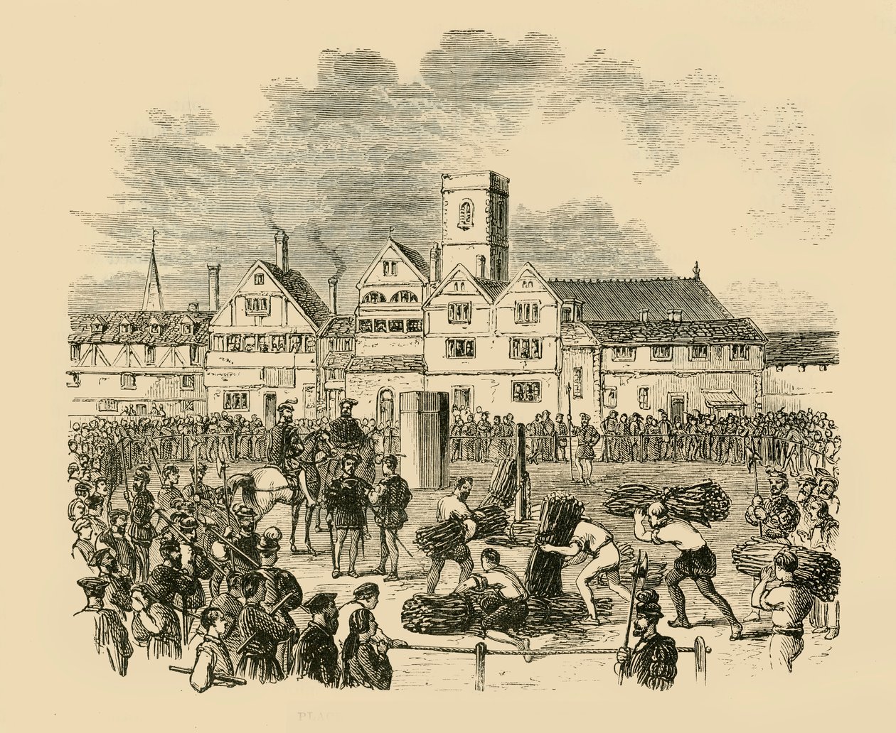 Plats för avrättning, Old Smithfield, 1890. av Unbekannt