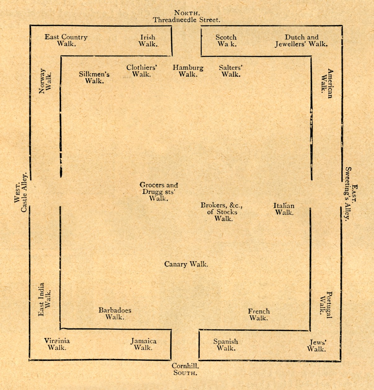 Plan för börsen 1837, 1897. av Unbekannt