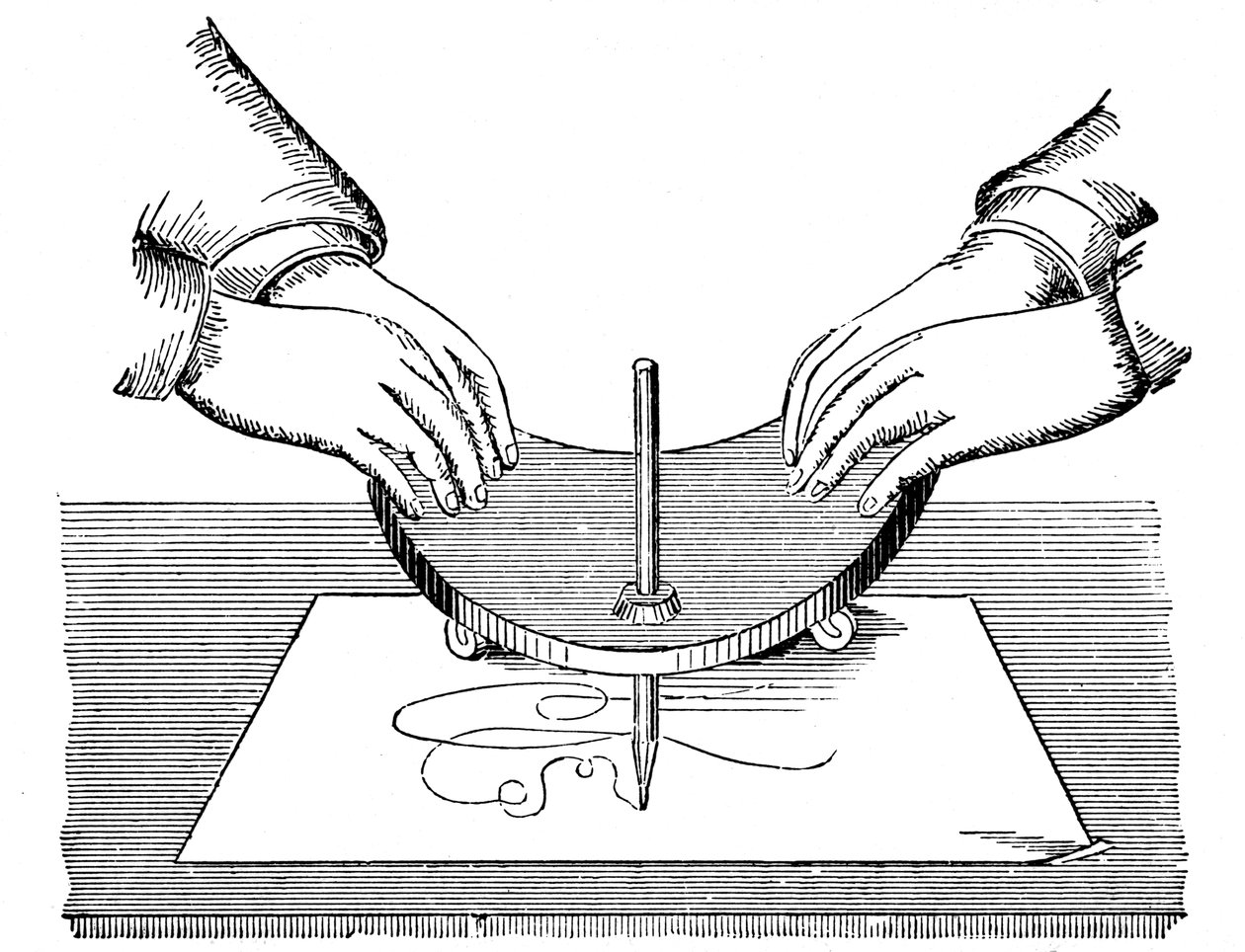 Planchette eller Ouija board, 1885 av Unbekannt