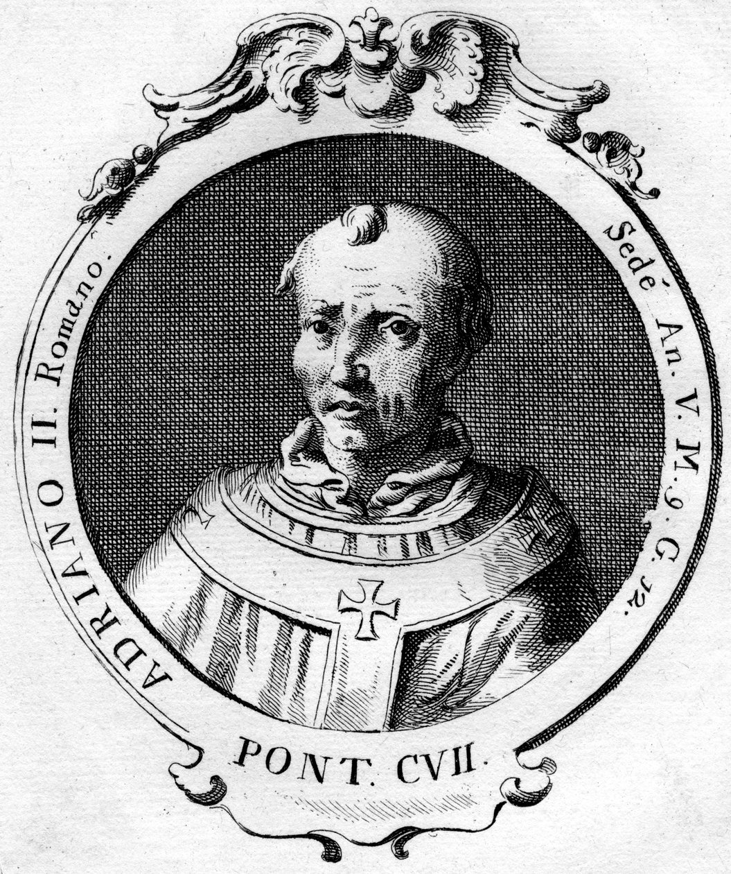 Påven Adrian II av Unbekannt