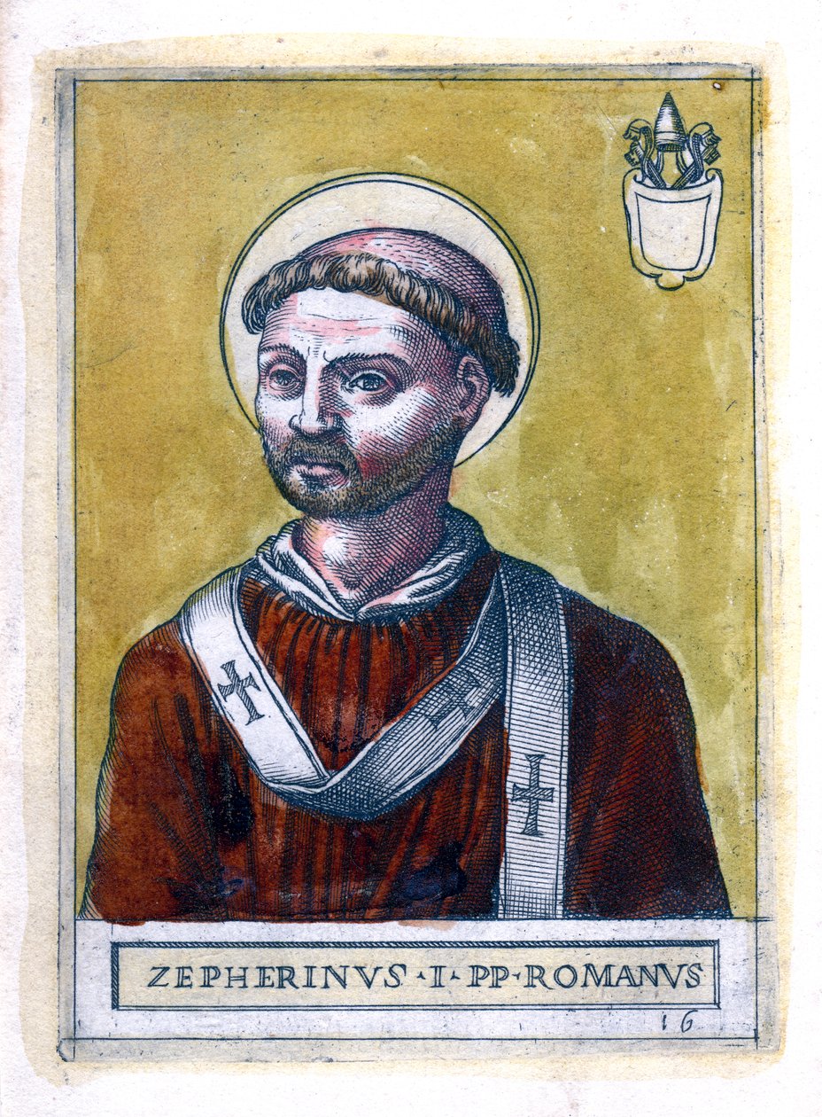 Påven Zephyrinus I av Unbekannt