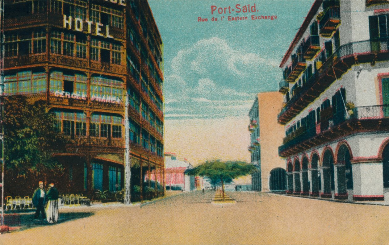 Port-Said. Rue de lEastern Exchange, c1900 av Unbekannt