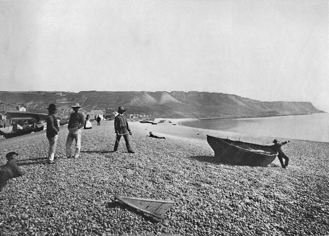 Portland - The Chesil Beach, 1895 av Unbekannt