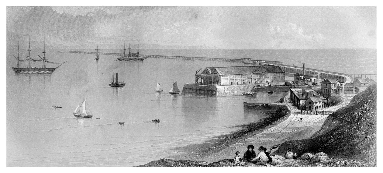 Portlands hamn och vågbrytare, 1866 av Unbekannt