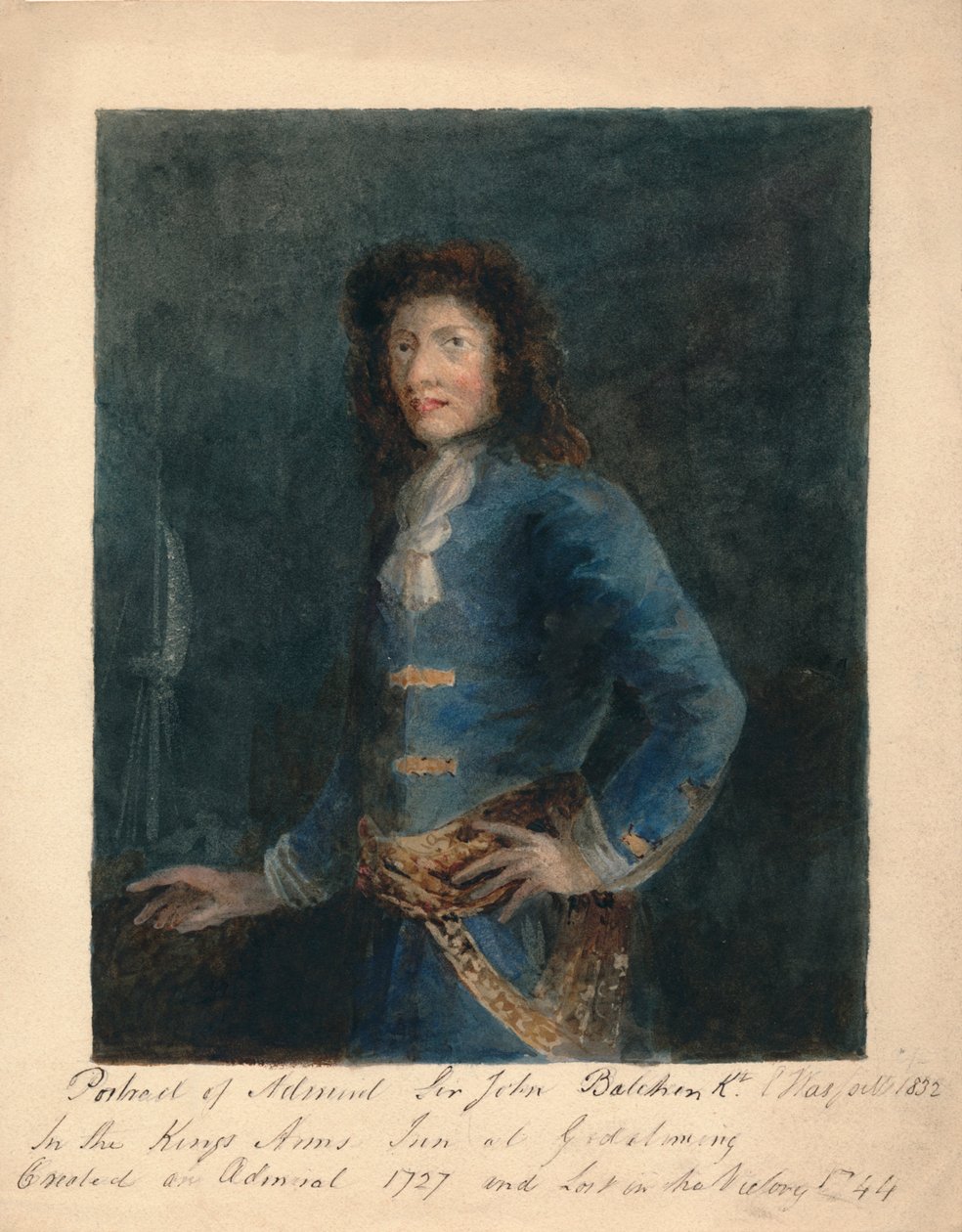Porträtt av amiral Sir John Balchin, 1832. av Unbekannt