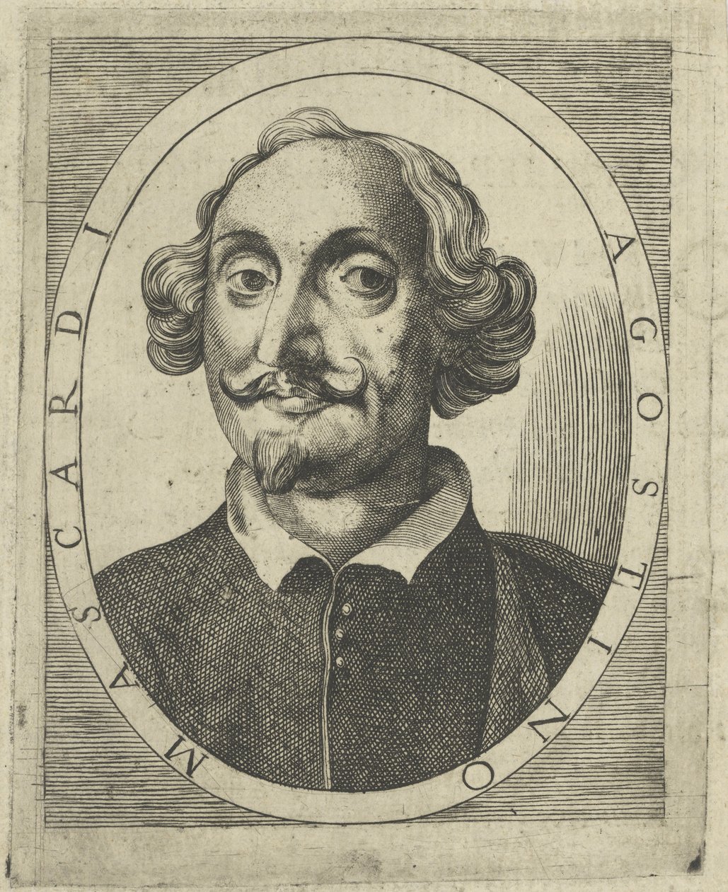 Porträtt av Agostino Mascardi 1590-1640, a 1640-1650. av Unbekannt