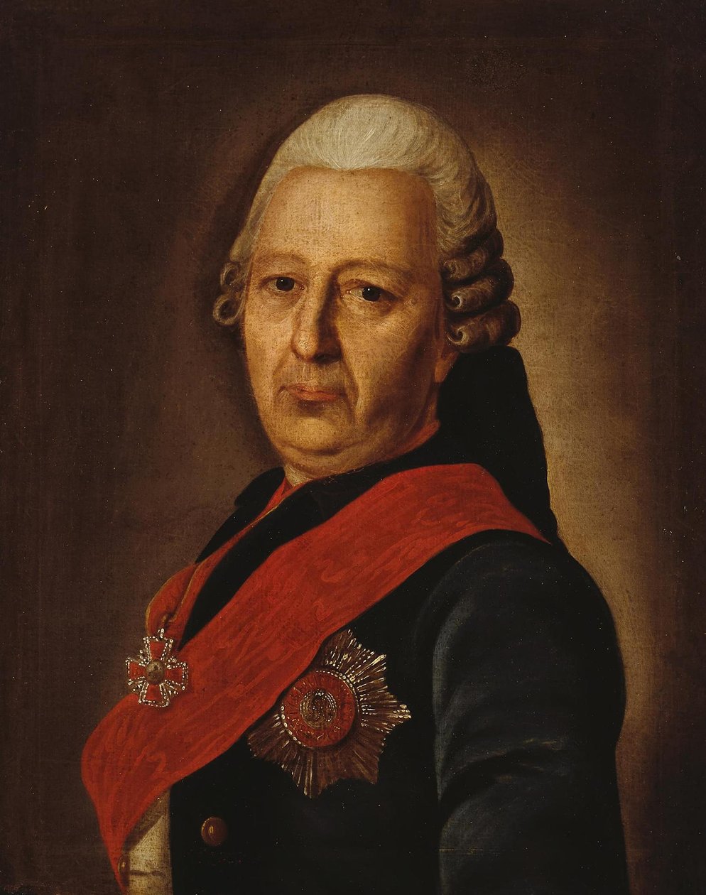 Porträtt av Alexei Mikhailovich Obrezkov 1718-1787, 1770-talet av Unbekannt