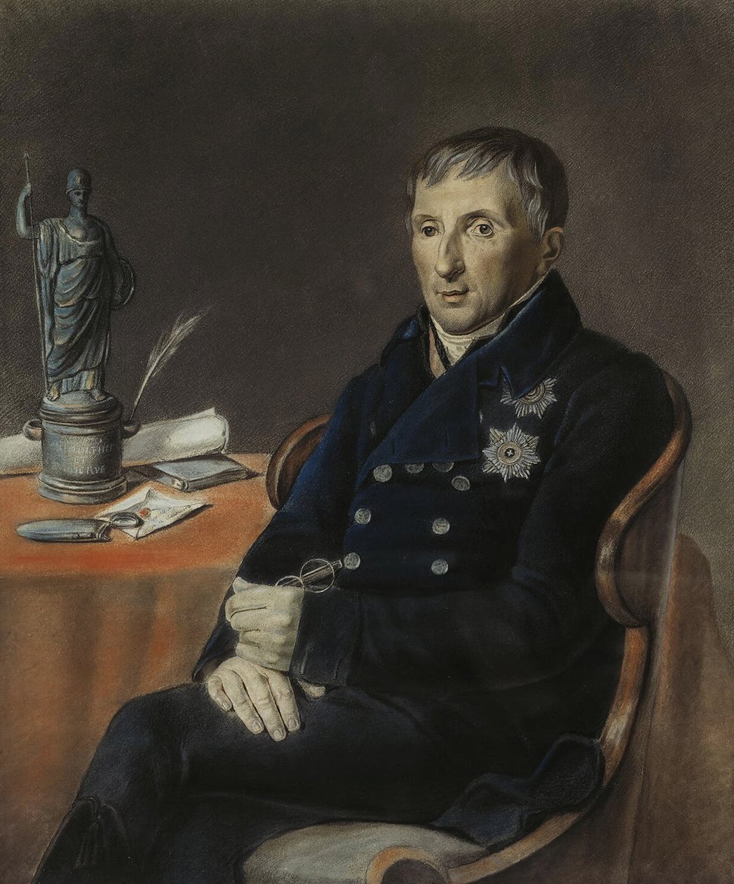 Porträtt av Alexey Nikolayevich Olenin 1763-1843, 1833 av Unbekannt