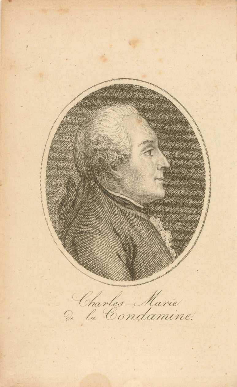 Porträtt av Charles-Marie de La Condamine 1701-1774. av Unbekannt