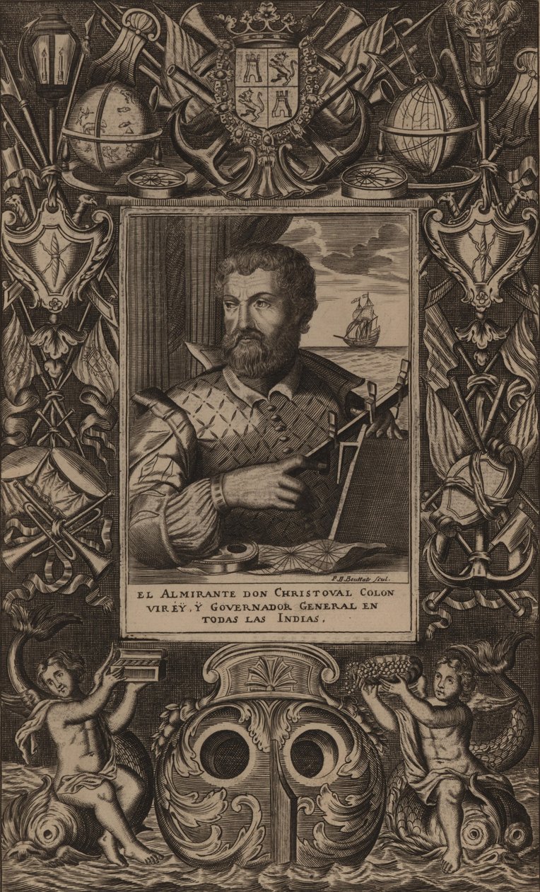 Porträtt av Christopher Columbus, 1625. av Unbekannt