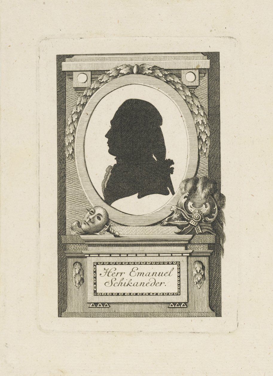 Porträtt av Emanuel Schikaneder 1751-1812, ca. 1790. av Unbekannt