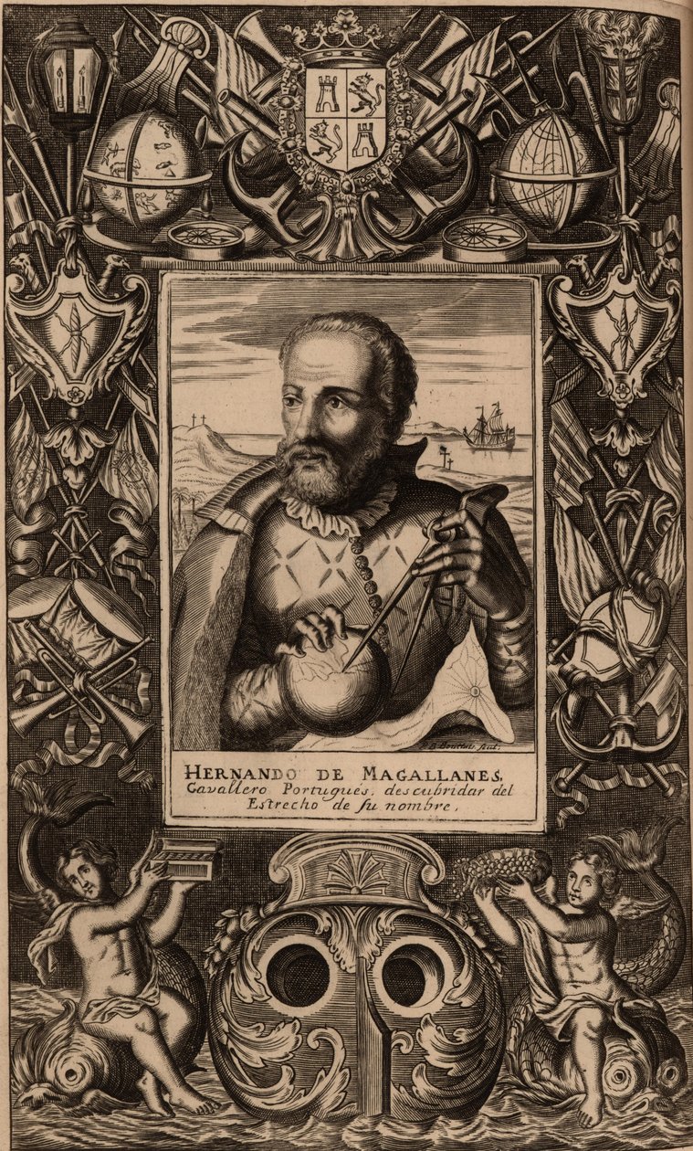 Porträtt av Ferdinand Magellan 1470-1521, 1624. av Unbekannt