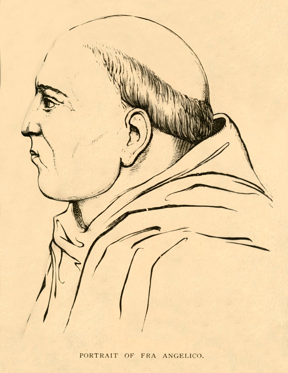 Porträtt av Fra Angelico, 1881. av Unbekannt