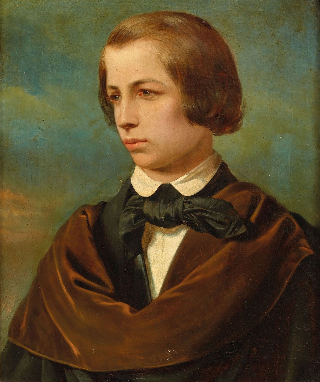 Porträtt av Franz Liszt 1811-1886, ca. 1830. av Unbekannt