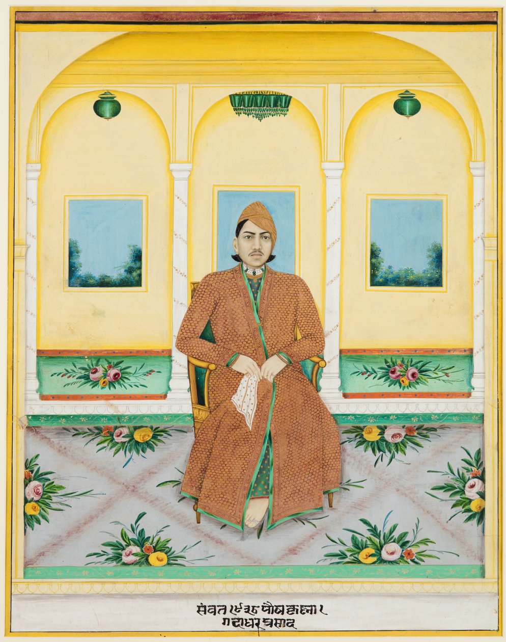 Porträtt av Ganadhar Prasad, 181. av Unbekannt