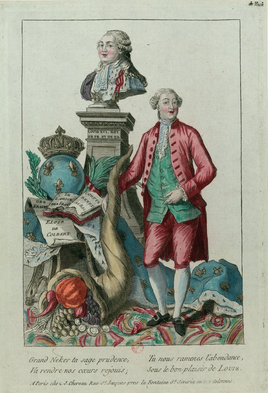 Porträtt av Jacques Necker 1732-1804, 1781. av Unbekannt