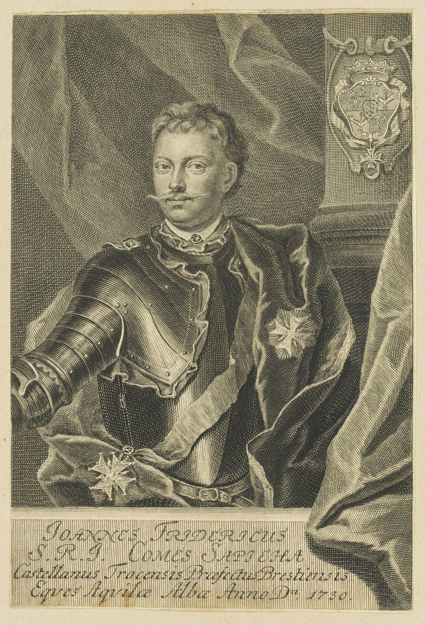 Porträtt av Jan Fryderyk Sapieha 1680-1751, 1730. av Unbekannt