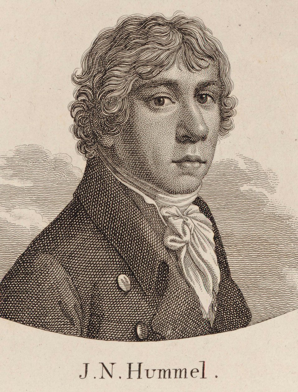 Porträtt av Johann Nepomuk Hummel 1778-1837. av Unbekannt