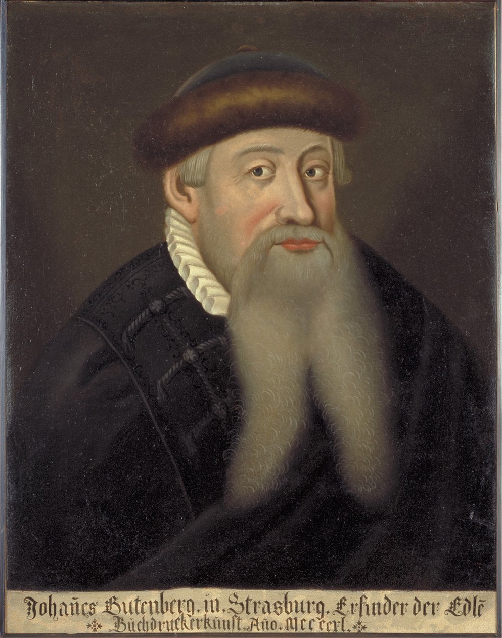 Porträtt av Johannes Gutenberg, tidigt 1600-tal. av Unbekannt