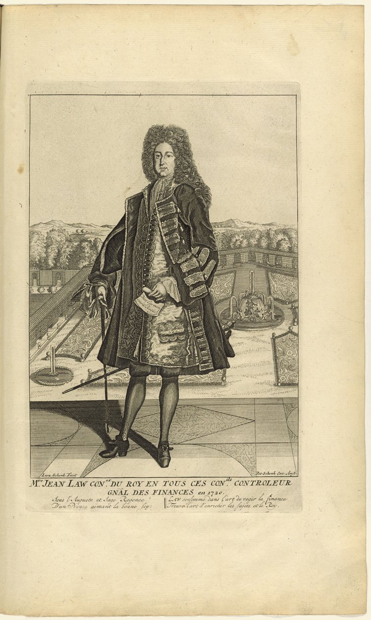 Porträtt av John Law 1671-1729, 1720. av Unbekannt