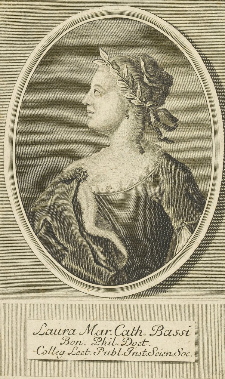 Porträtt av Laura Bassi 1711-1778, 1738. av Unbekannt