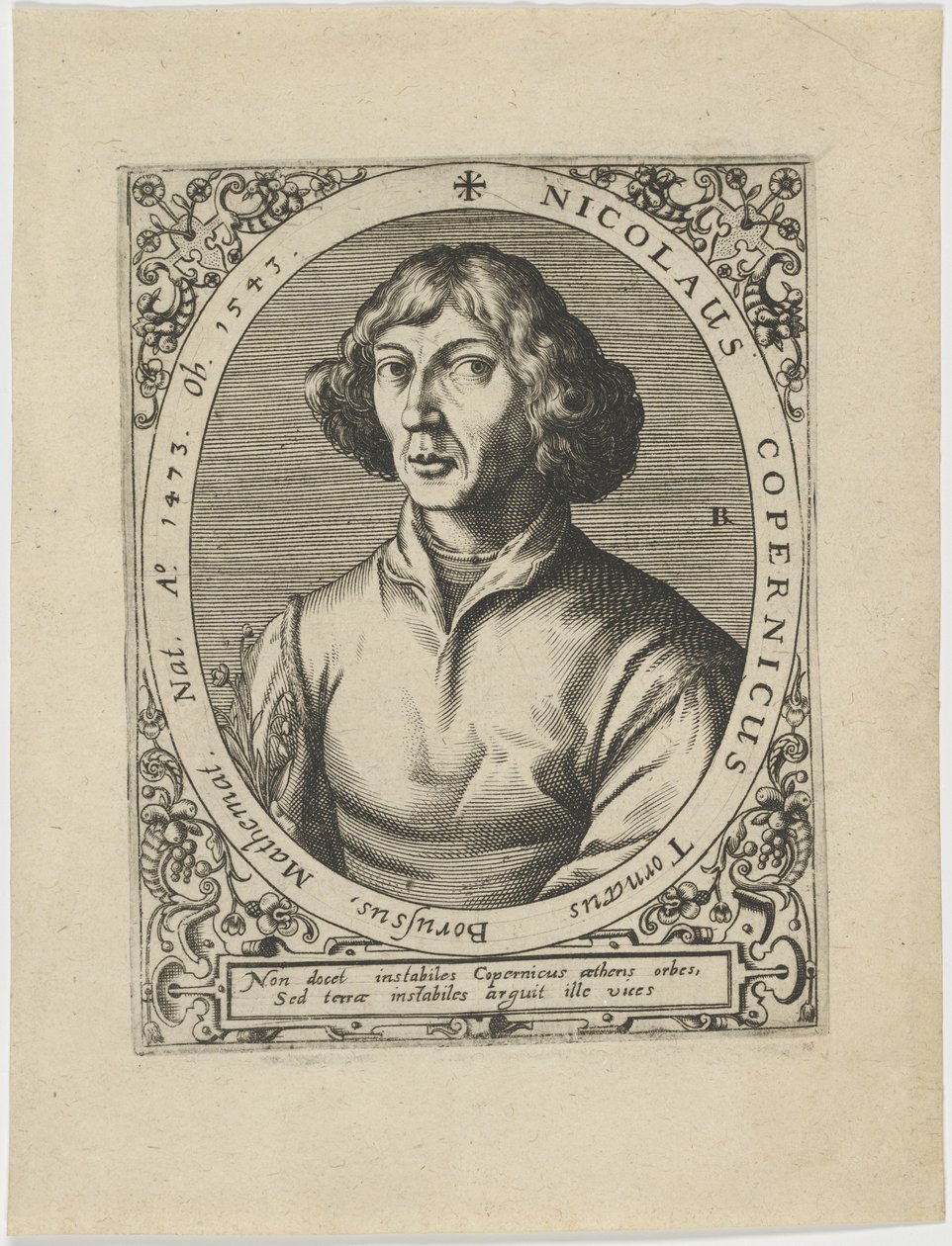 Porträtt av Nicolaus Copernicus 1473-1543, 1598. av Unbekannt