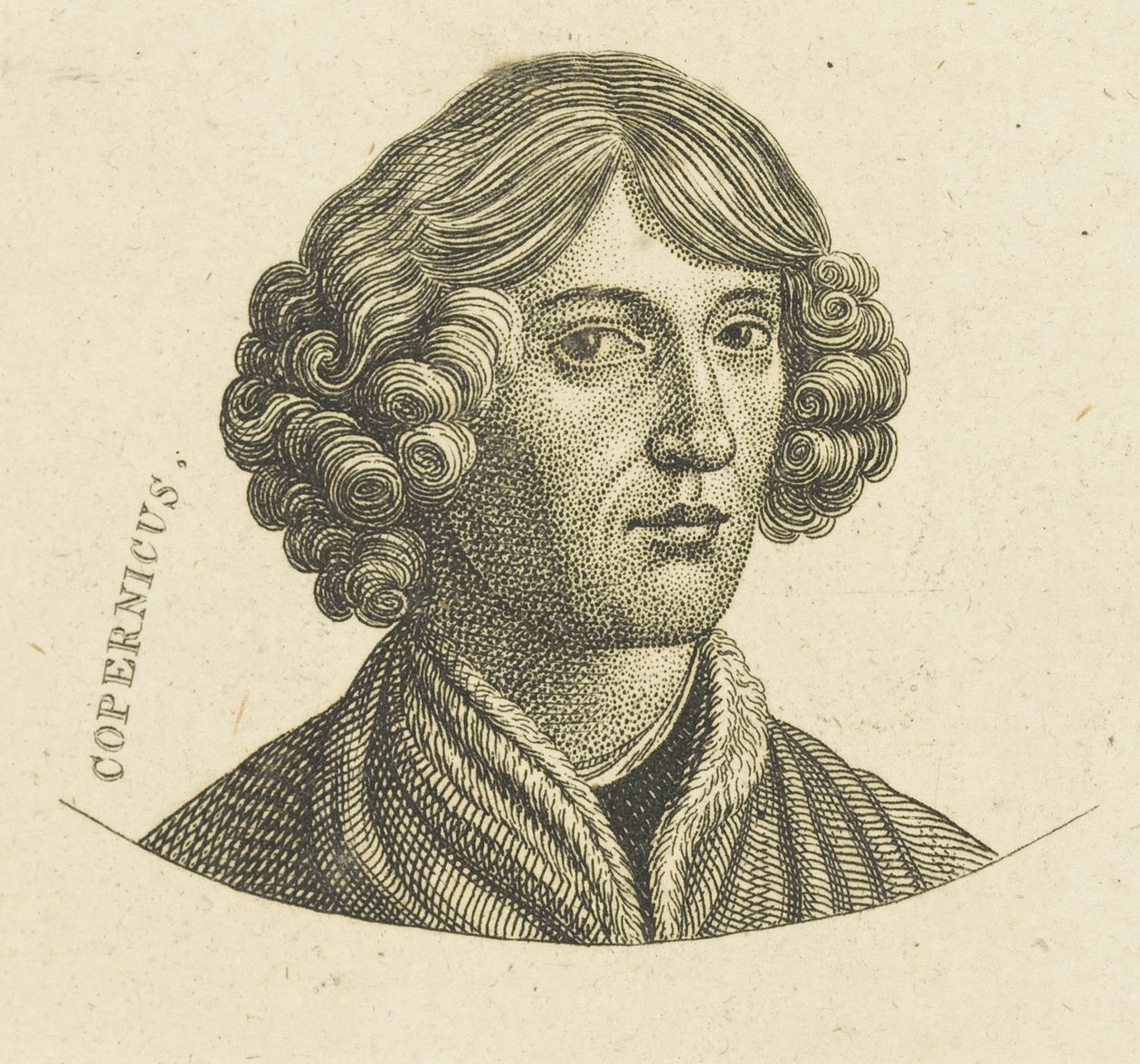 Porträtt av Nicolaus Copernicus 1473-1543 , ca. 1830-1840. av Unbekannt