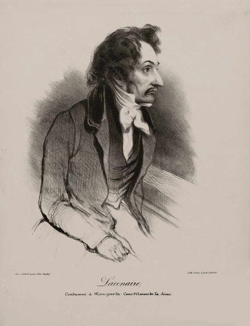 Porträtt av Pierre-Francois Lacenaire, 1835. av Unbekannt