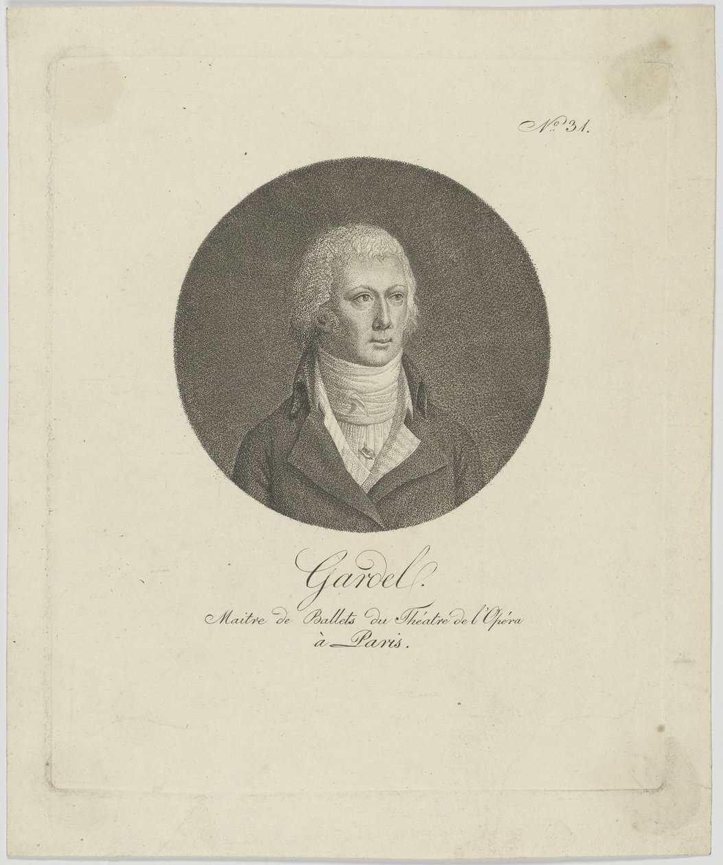 Porträtt av Pierre-Gabriel Gardel 1758-1840, ca. 1787. av Unbekannt
