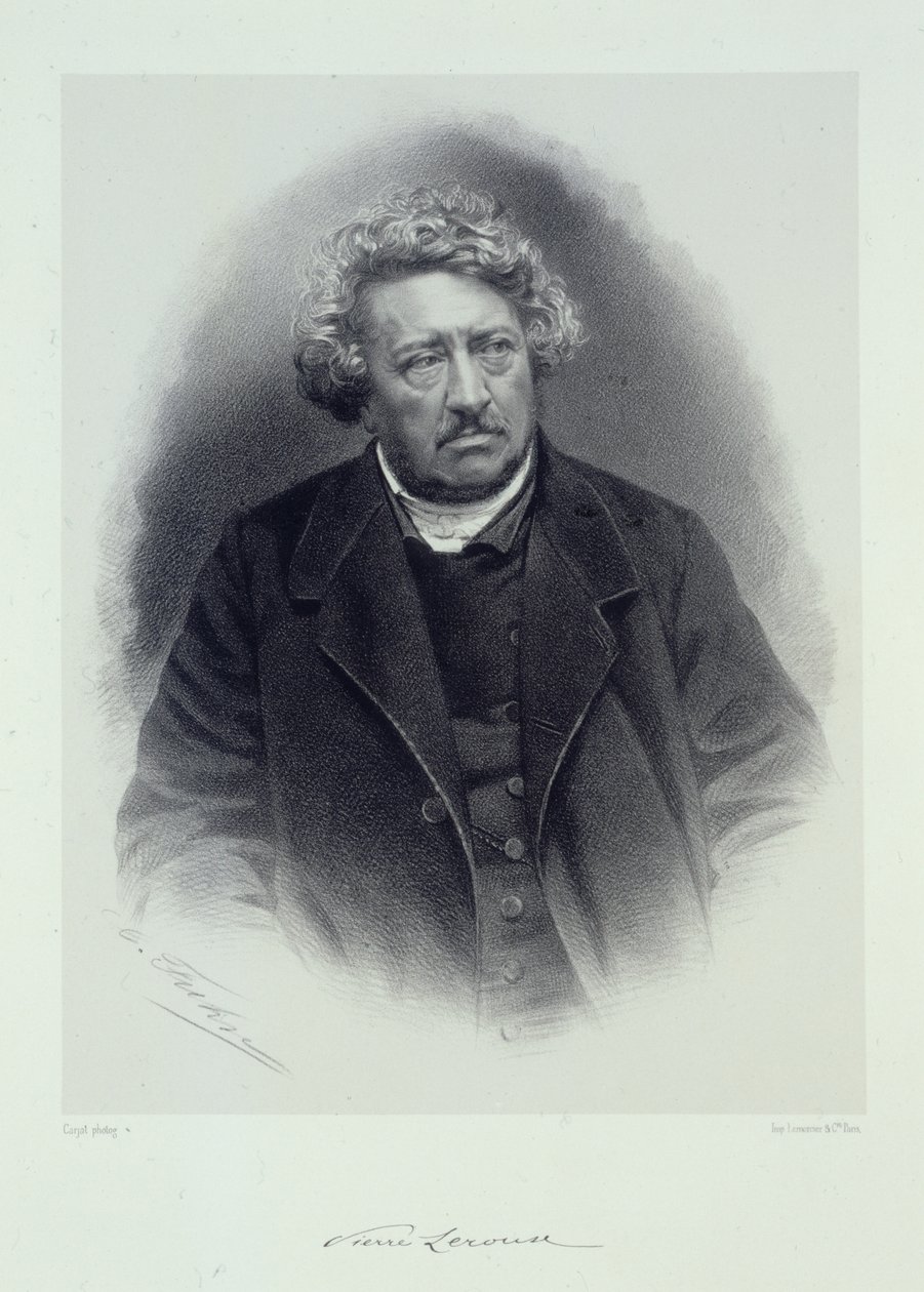 Porträtt av Pierre Leroux 1797-1871. av Unbekannt