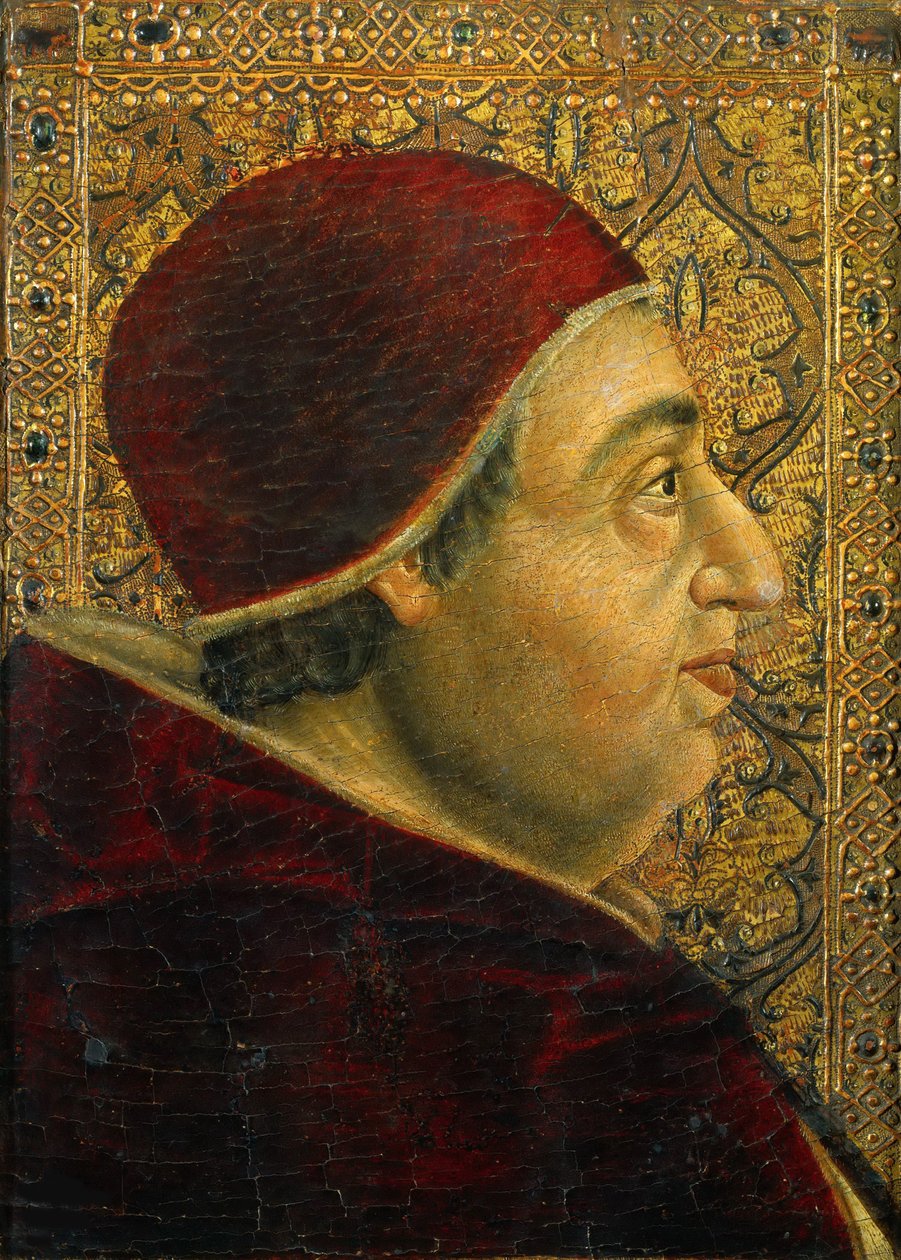 Porträtt av påven Alexander VI 1431-1503, 1490-talet. av Unbekannt