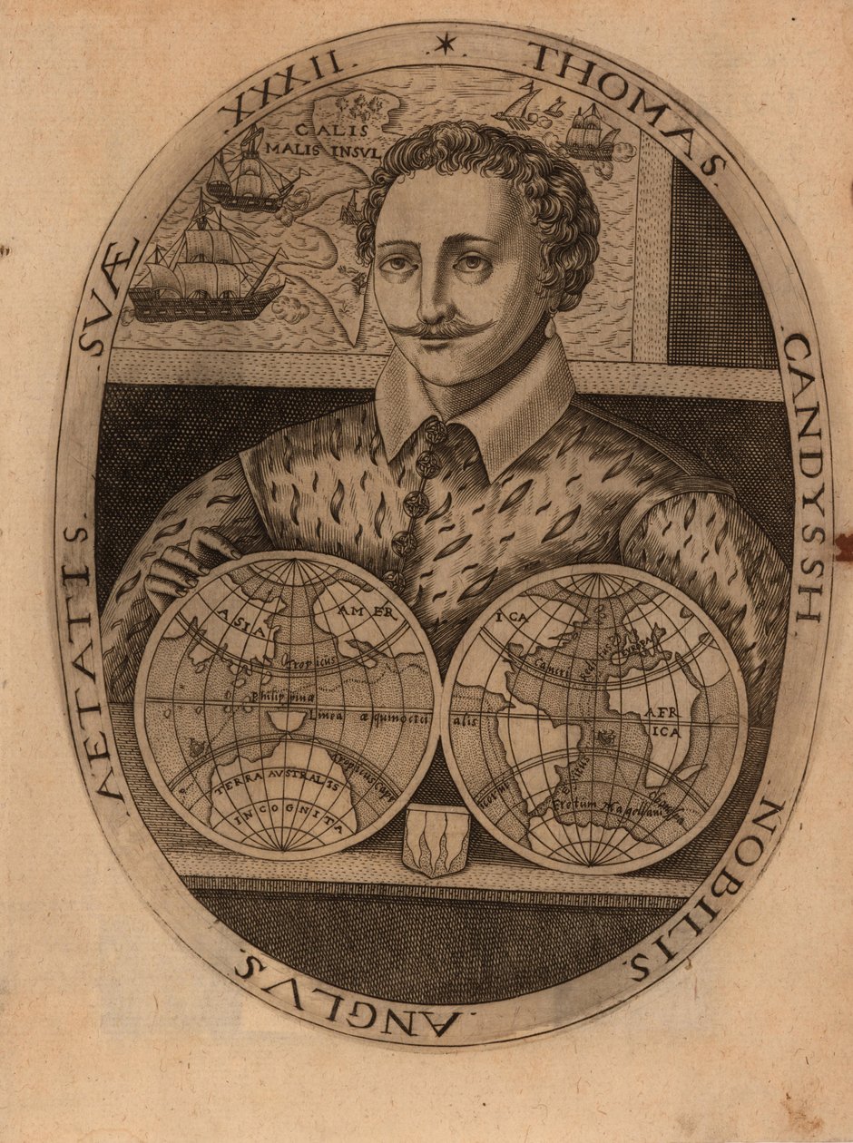 Porträtt av Sir Thomas Cavendish 1560-1592, 1596. av Unbekannt